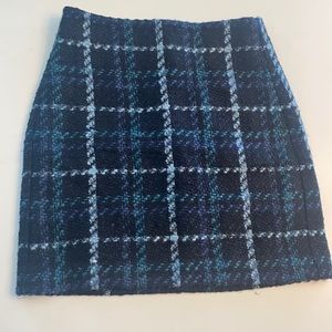 Blue & black checkered loft skirt